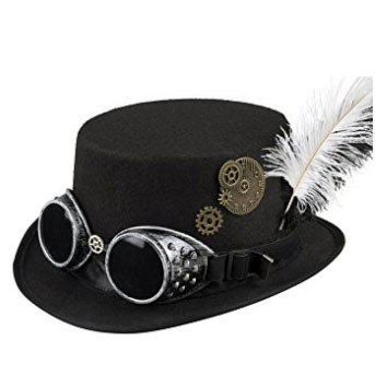 Sombrero-estilizado-con-pluma-y-gafas
